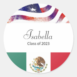 Graduation Mexican American Class of 2023 Classic Round Sticker