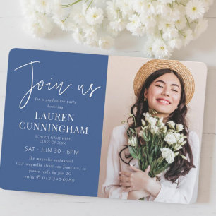 Graduation Minimalist Modern Simple Chic Photo Invitation