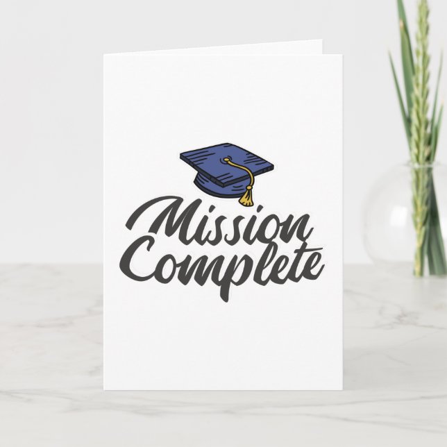 Graduation Mission Complete Card (Front)