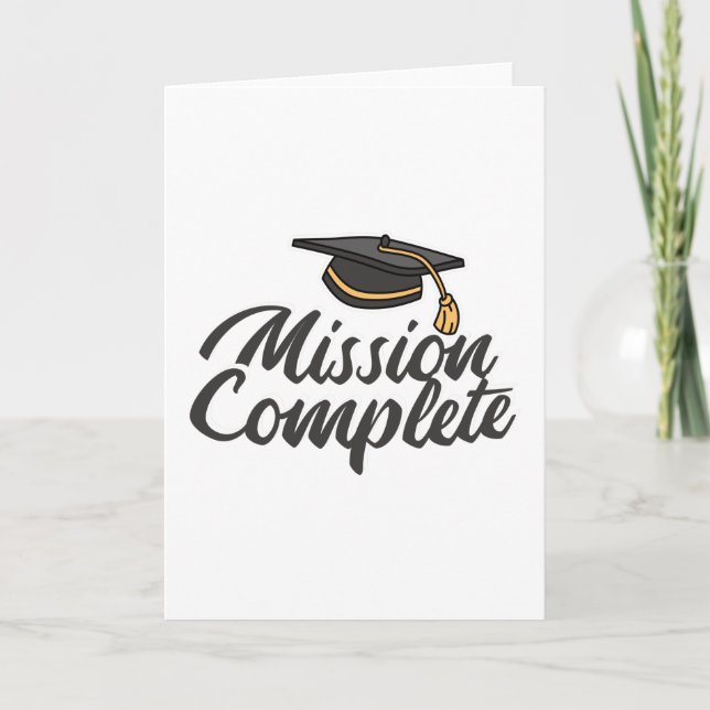Graduation Mission Complete Card (Front)