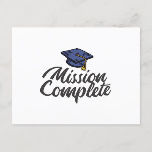 Graduation Mission Complete Postcard