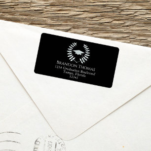 Graduation Modern Mortarboard Classic Simple Black Label