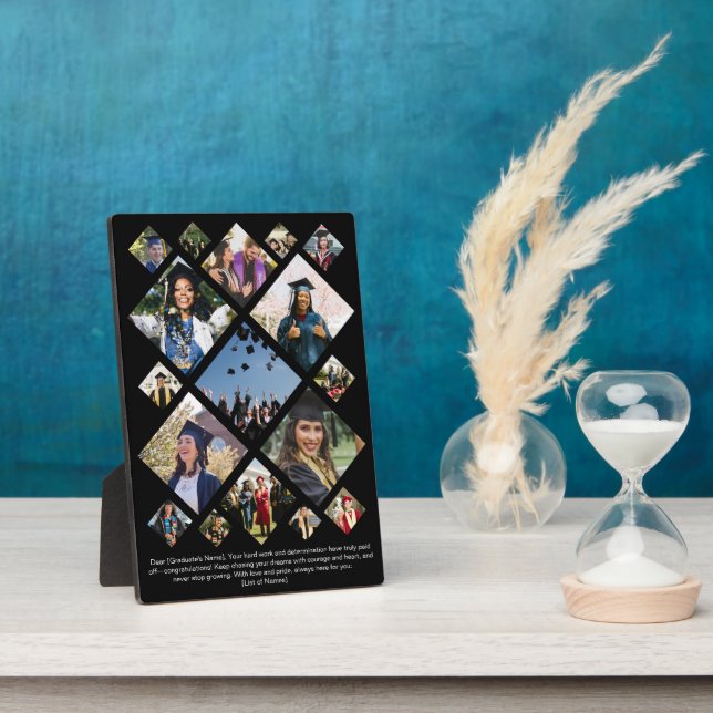 Graduation Modern Photo Collage Plaque (Side)