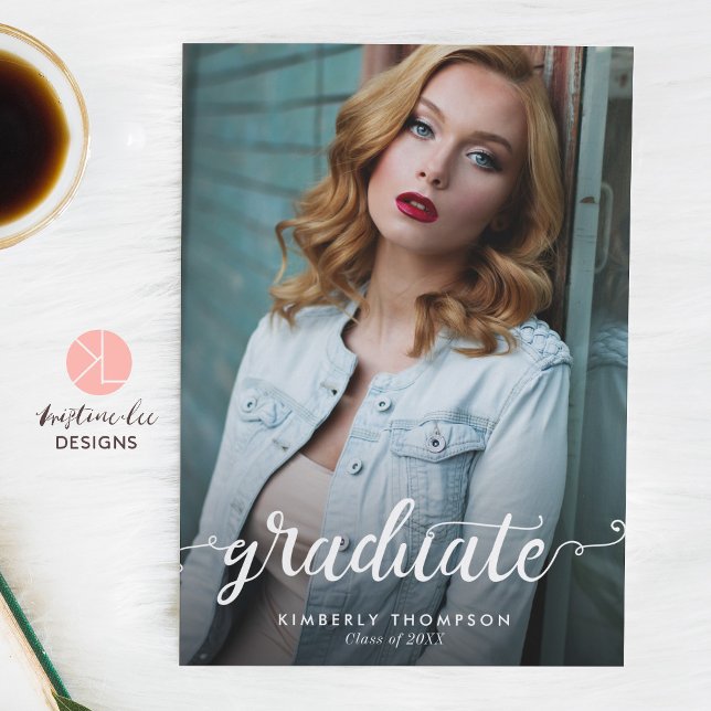 Graduation Modern Photo Script Announcement (Creator Uploaded)