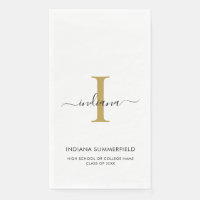 Graduation Monogram Name Script Party