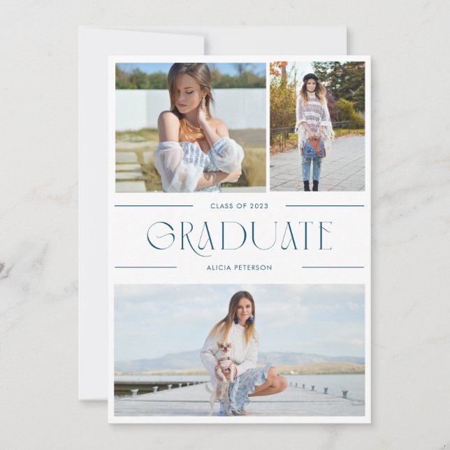 Graduation multi photo announcement and grad party (Front)