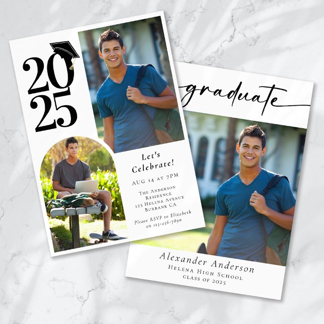 Graduation Multi Photo Arch Graduate Invitation (Creator Uploaded)