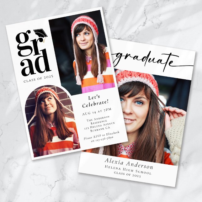 Graduation Multi Photo Arch Graduate Invitation (Creator Uploaded)
