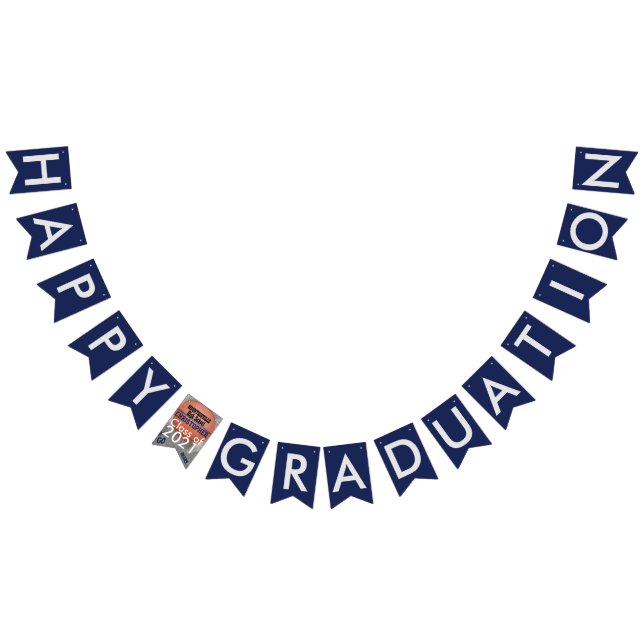 Graduation NAME Basketball Navy Blue Bunting (All)