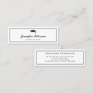 Graduation Name Card Classic Script Insert Card