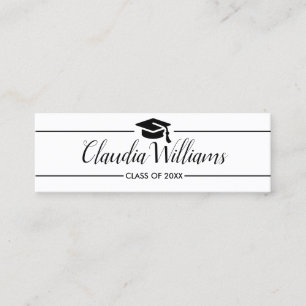 Graduation Name Card - Elegant Classic Insert Card