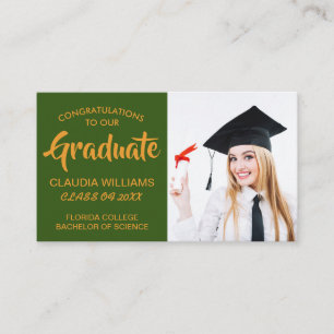 Graduation Name Card - Elegant Classic Insert Card