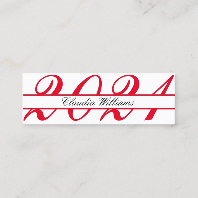 Graduation Name Card . Elegant Classic Insert Card (Front)