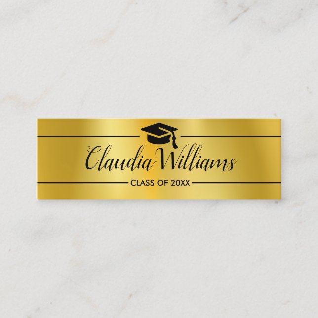 Graduation Name Card - Elegant Classic Insert Card (Front)