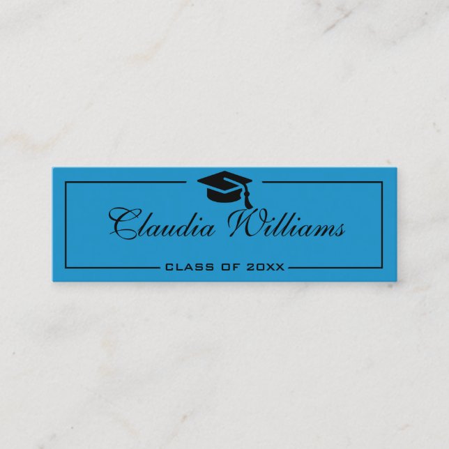 Graduation Name Card . Elegant Classic Insert Card (Front)