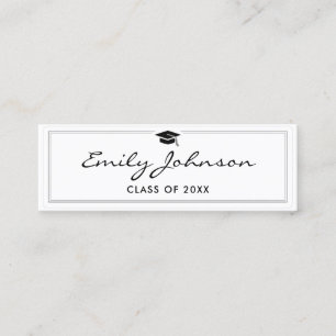 Graduation Name Card - Elegant Classic Insert Card