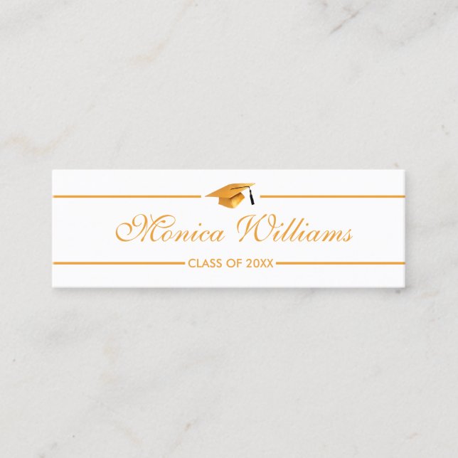 Graduation Name Card - Elegant Classic Insert Card (Front)