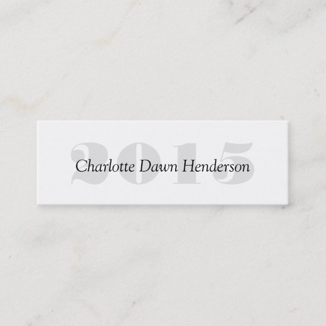 Graduation name card enclosure class year (Front)