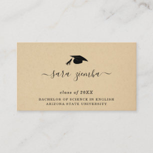 Graduation Name Card Grad Announcement Insert