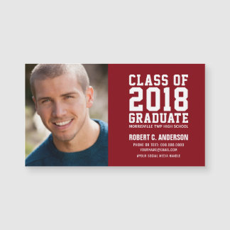 Graduation Name Card Grad Photo - Your Colours