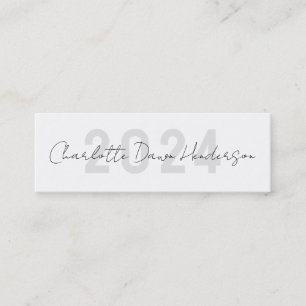 Graduation Name Card Handwritten Script Class Year