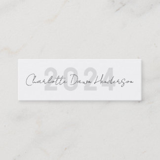 Graduation Name Card Handwritten Script Class Year