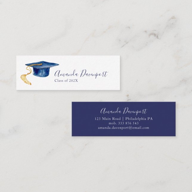 Graduation Name card modern (Front/Back)