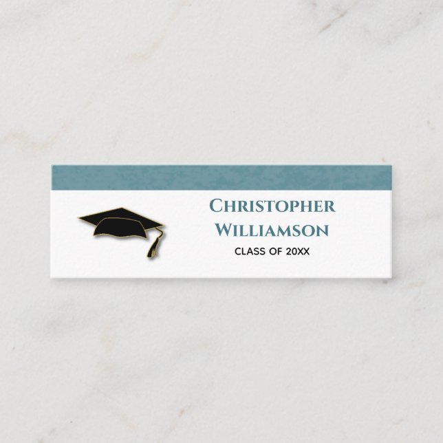 Graduation Name Card Modern Insert Card (Front)