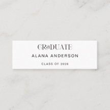 Graduation Name Card Modern Minimalist