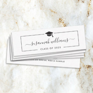Graduation Name Card Modern Script Insert Card
