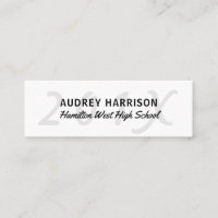 Graduation Name Card Senior Year Insert Grey Key 2