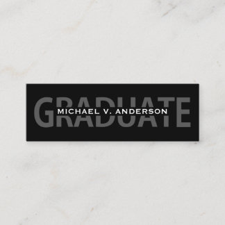 Graduation Name Cards Black-White Bold Lettering