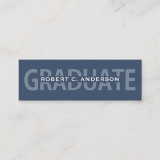 Graduation Name Cards Blue Bold Lettering