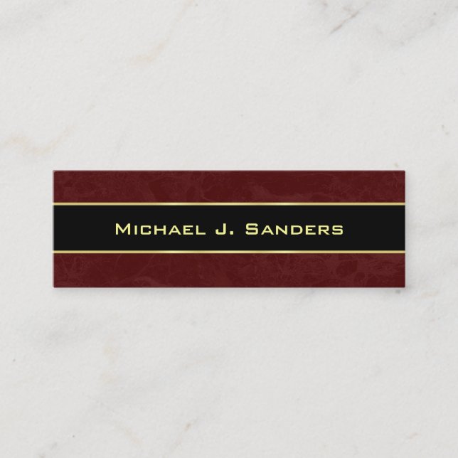 Graduation Name Cards - Burgundy and Black (Front)