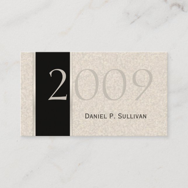 Graduation Name Cards - Sand and Black (Front)