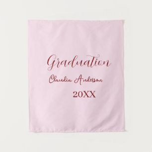 Graduation name class of 20XX mauve calligraphy co Tapestry