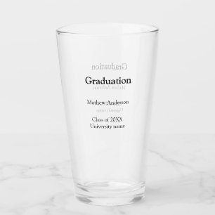 Graduation name class of 20XX university name simp Glass