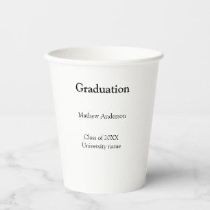 Graduation name class of 20XX university name simp Paper Cups