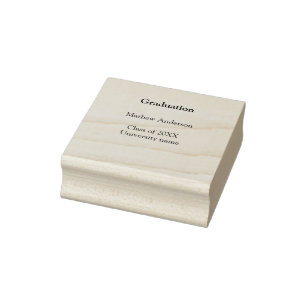 Graduation name class of 20XX university name simp Rubber Stamp