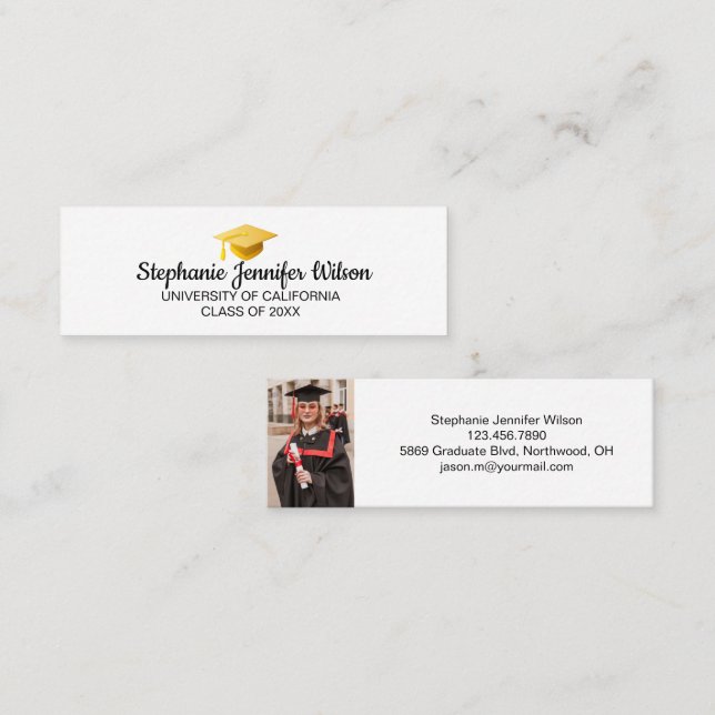 Graduation name insert simple photo 2026 (Front/Back)