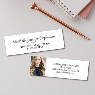 Graduation name insert simple photo card