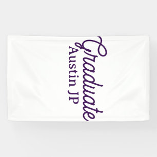 Graduation name purple simple minimal stylish call banner
