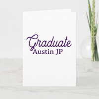 Graduation name purple simple minimal stylish call