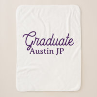 Graduation name purple simple minimal stylish call