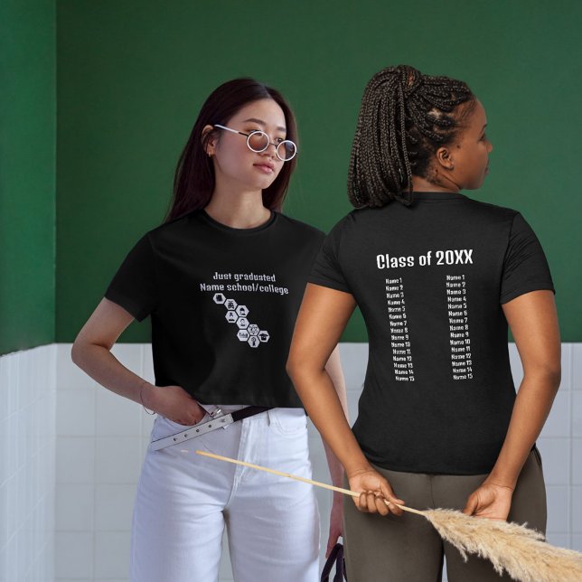 graduation names of  class mates simple black T-Shirt (Creator Uploaded)