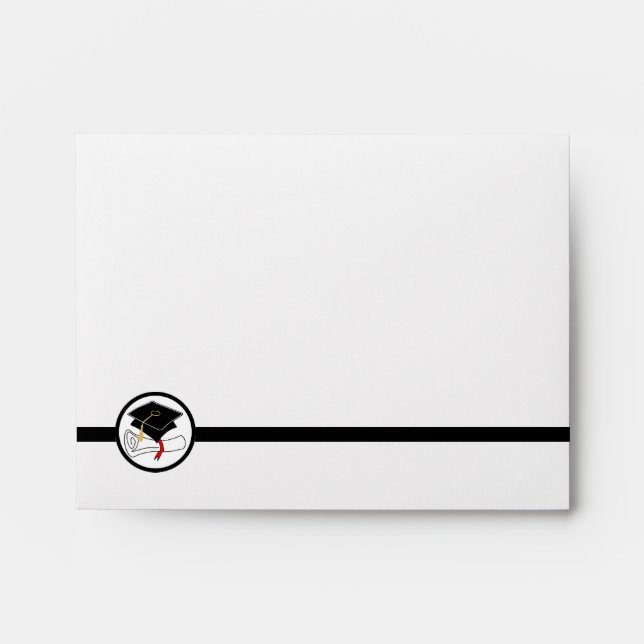Graduation Note Card A2 Envelope Cap Diploma (Front)