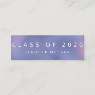 Graduation Ombre Metallic Modern Name Card