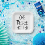 Graduation One Degree Hotter Funny College Masters Paper Plate<br><div class="desc">Graduation One Degree Hotter Funny College Masters Degree Phd Nursing & Nurse High School Grad Graduation Party</div>