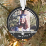 Graduation One Photo Confetti Keepsake Ornament<br><div class="desc">Graduation keepsake one photo ornament. Printed the same on both sides. Just upload your own photo and all text is adjustable. Great gift for all family members and friends.</div>