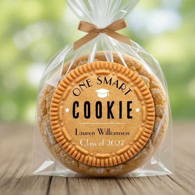 Graduation One Smart Cookie Class of Classic Round Sticker (Creator Uploaded)